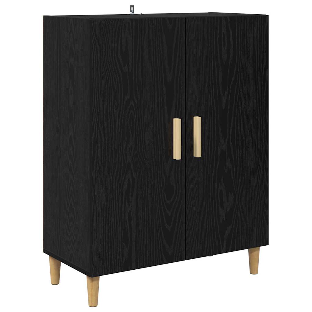 vidaXL Highboard Czarny Dąb 69,5 x 34 x 180 cm