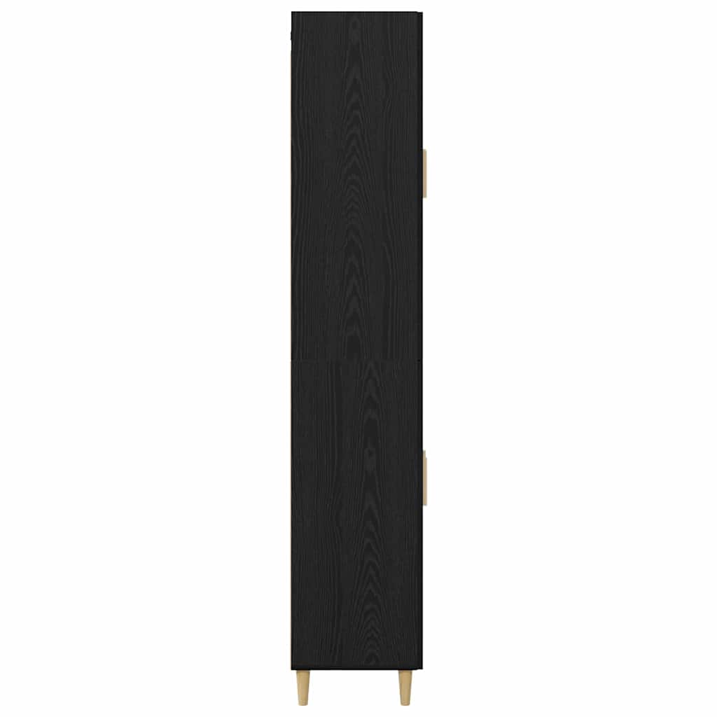 vidaXL Highboard Czarny Dąb 69,5 x 34 x 180 cm