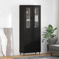 vidaXL Highboard z szufladą 2 pcs Czarny Dąb Materiał drewnopochodny