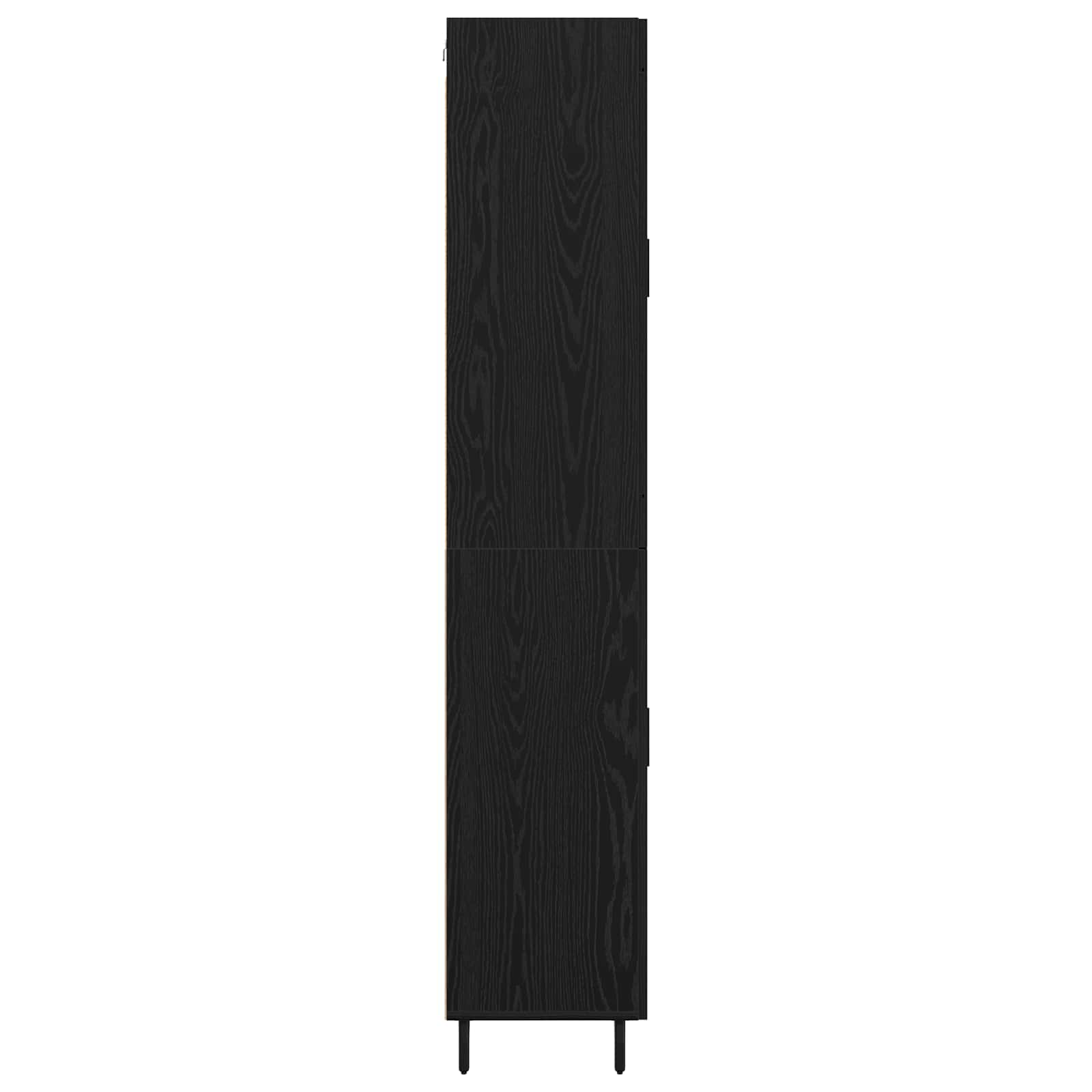 vidaXL Highboard z szufladą 2 pcs Czarny Dąb Materiał drewnopochodny