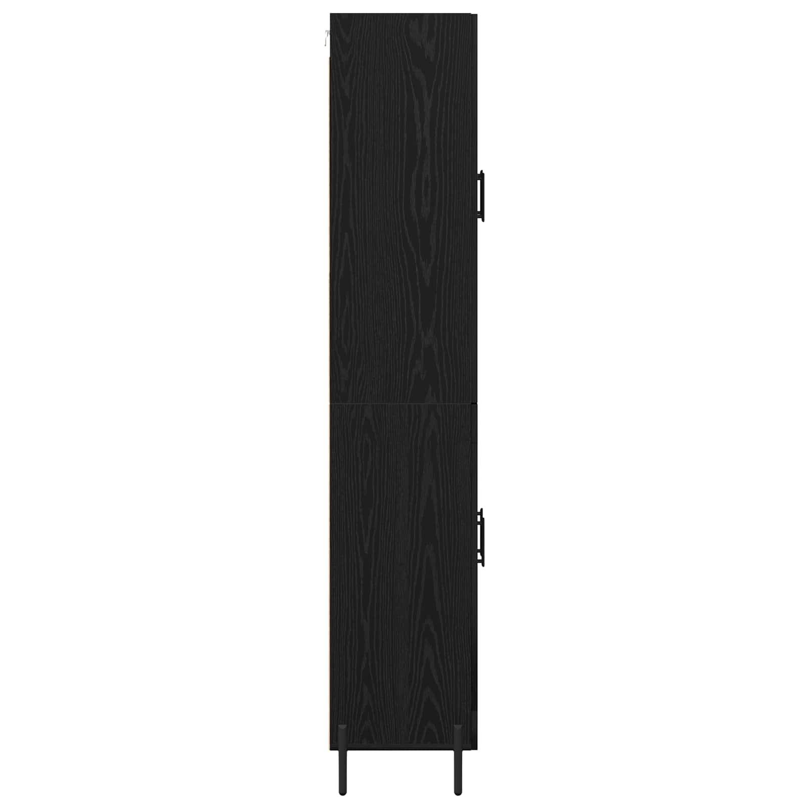 vidaXL Highboard Czarny Dąb 69,5 x 34 x 180 cm Materiał drewnopochodny
