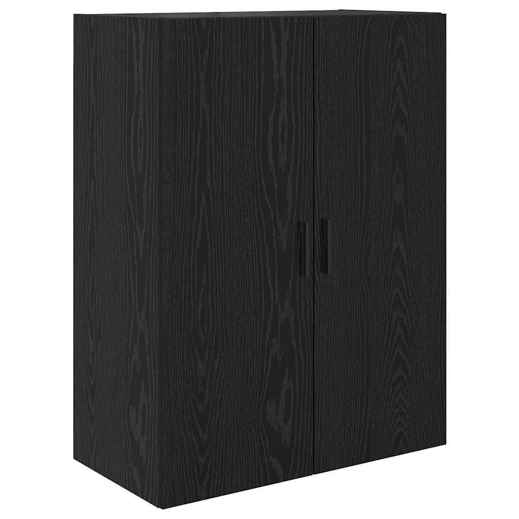 vidaXL Highboard 2 pcs Czarny dąb Drewno inżynieryjne i szkło