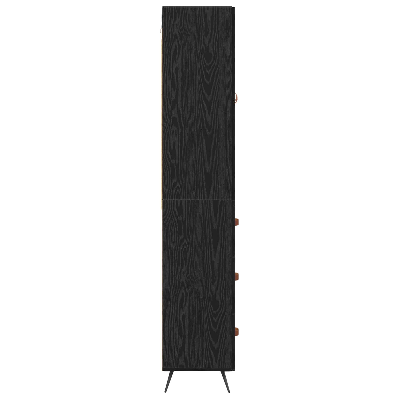 vidaXL Highboard Czarny Dąb 69,5 x 34 x 180 cm Materiał drewnopochodny