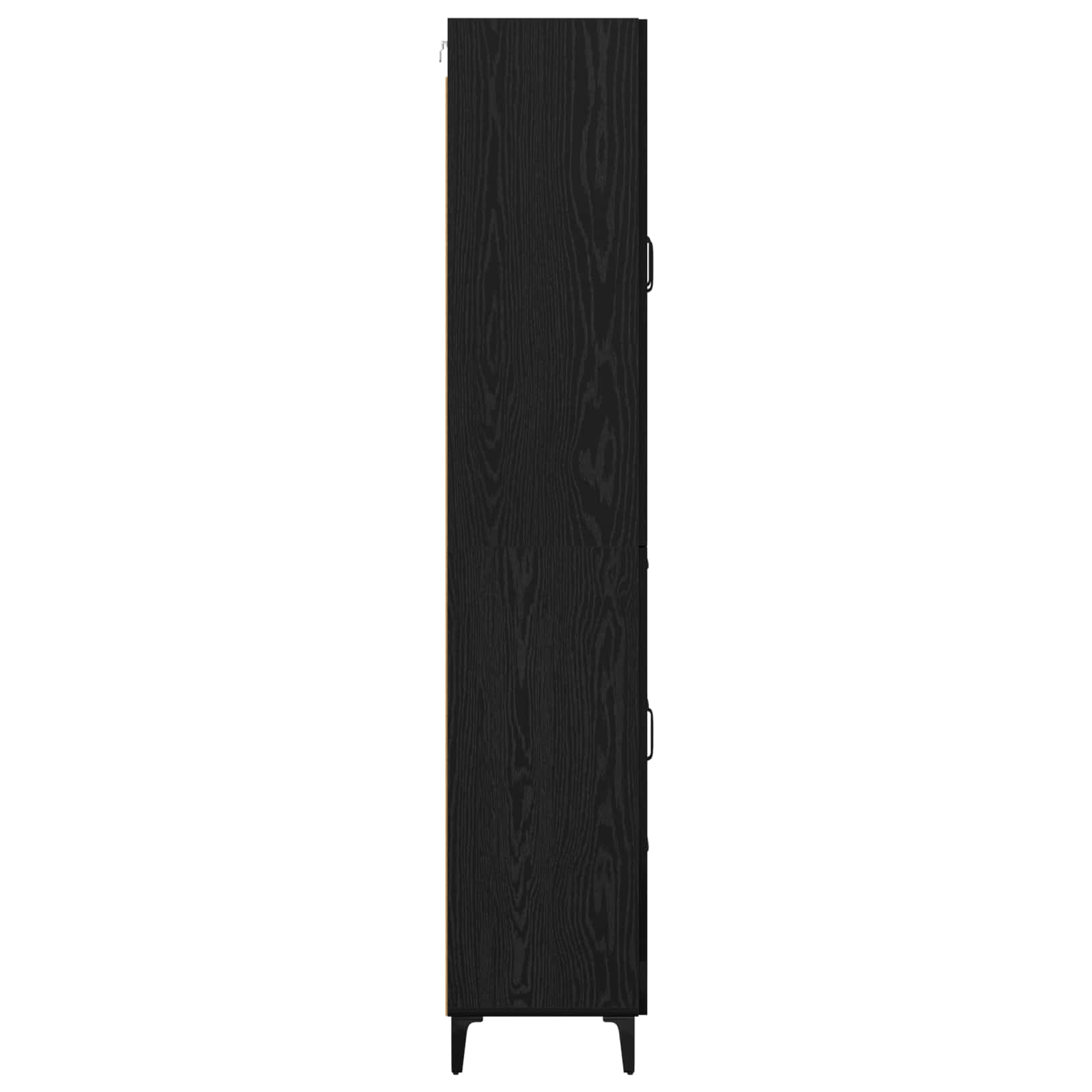 vidaXL Highboard Czarny Dąb 69,5 x 34 x 180 cm Materiał drewnopochodny