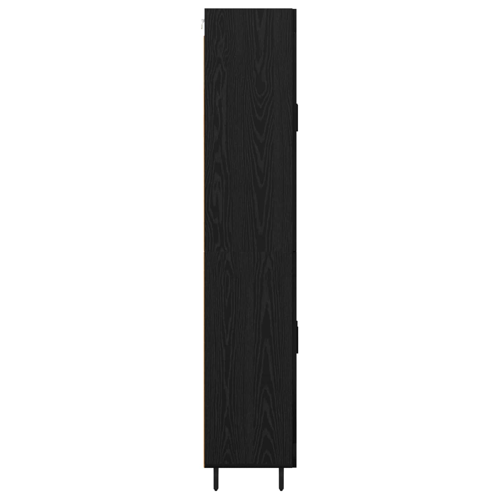 vidaXL Highboard 2 pcs Czarny Dąb Materiał drewnopochodny