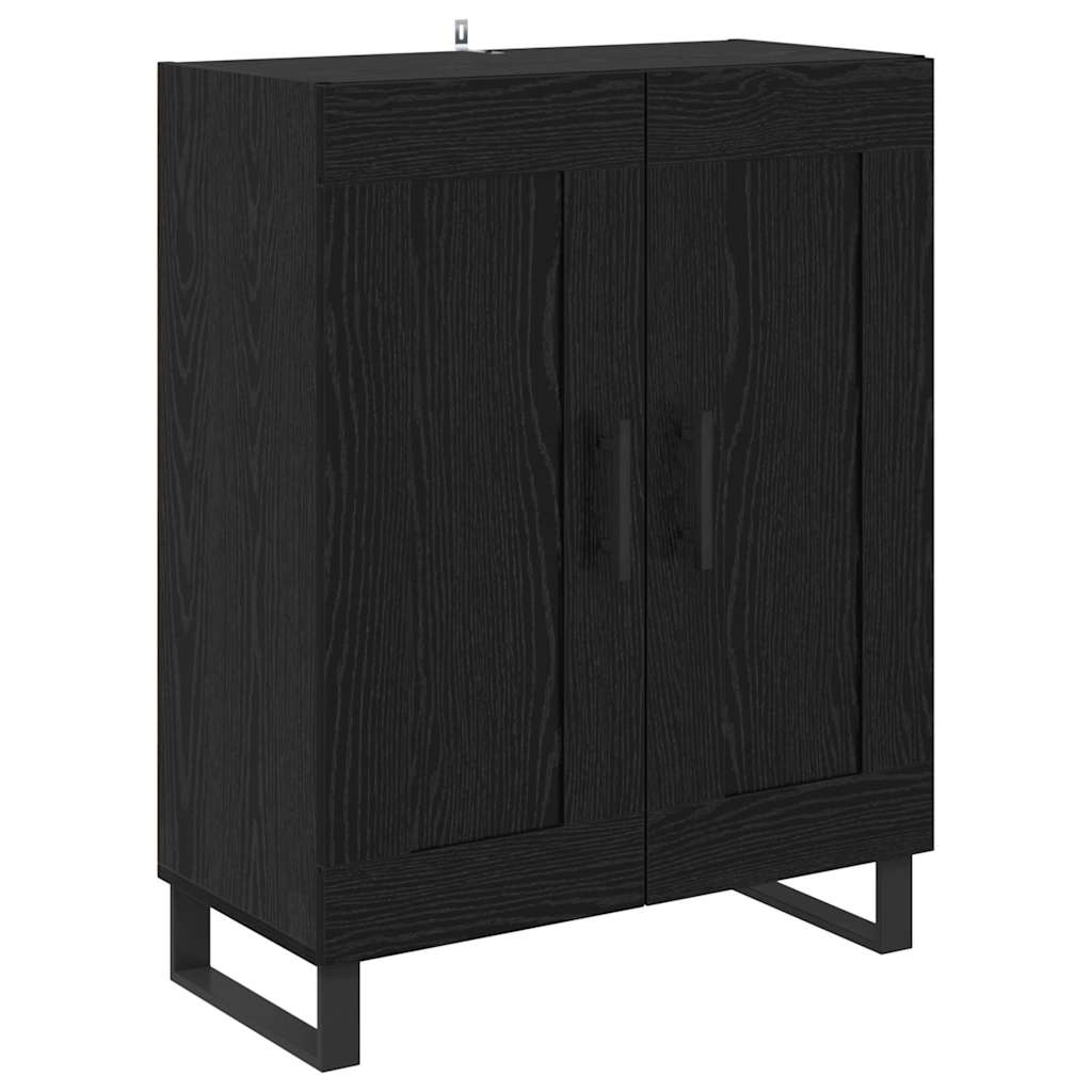 vidaXL Highboard 2 pcs Czarny Dąb 69,5 x 34 x 180 cm