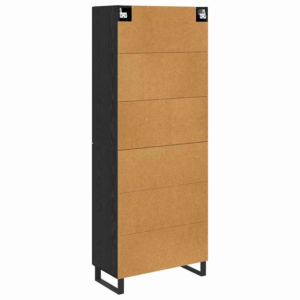 vidaXL Highboard 2 pcs Czarny Dąb 69,5 x 34 x 180 cm