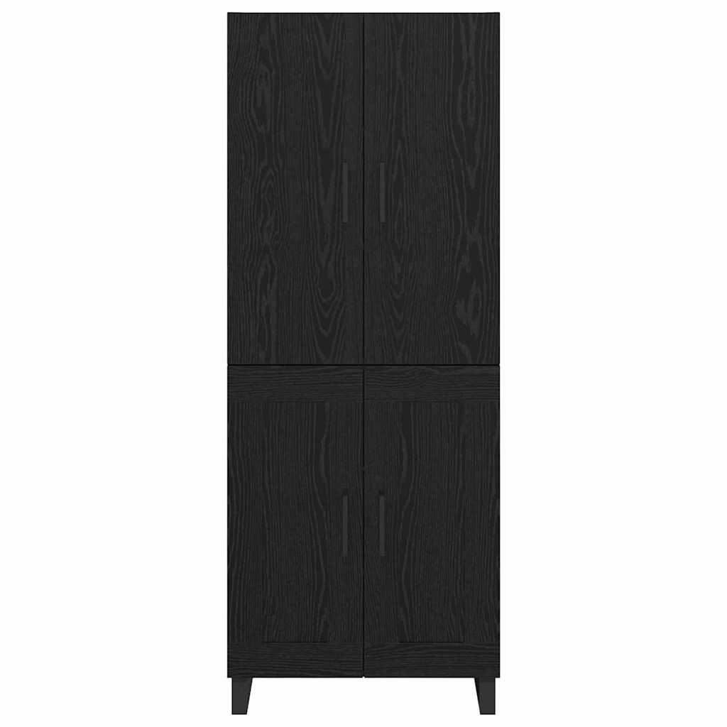 vidaXL Highboard 2 pcs Czarny Dąb 69,5 x 34 x 180 cm