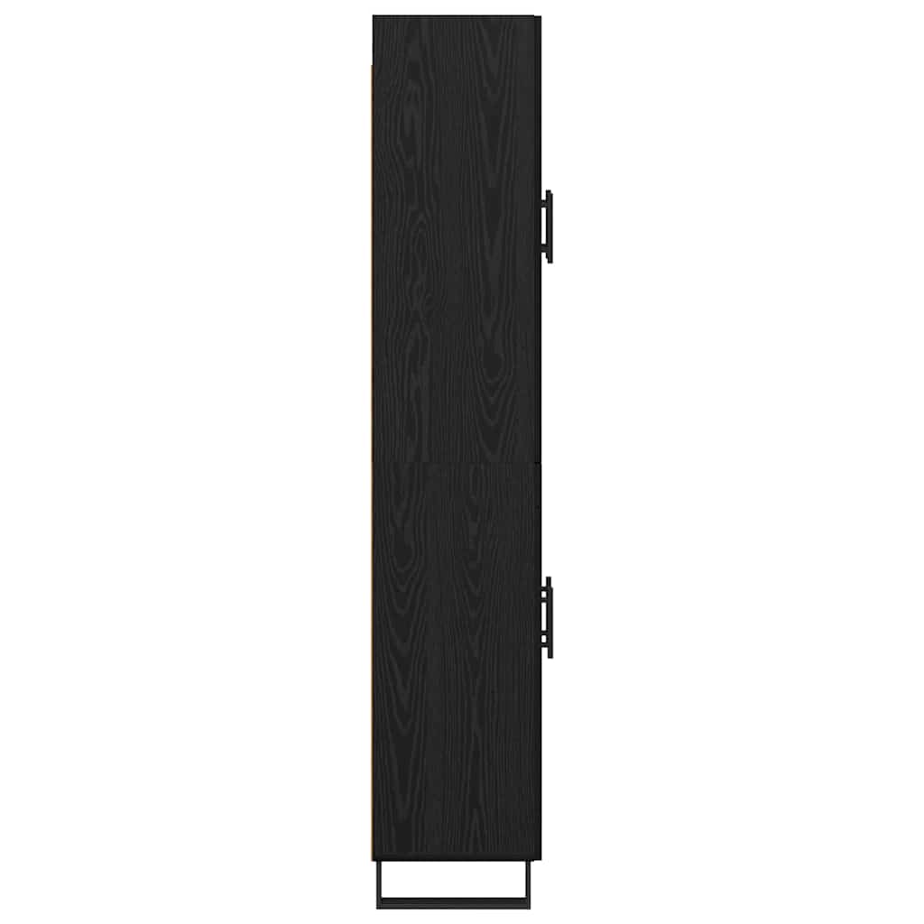 vidaXL Highboard 2 pcs Czarny Dąb 69,5 x 34 x 180 cm