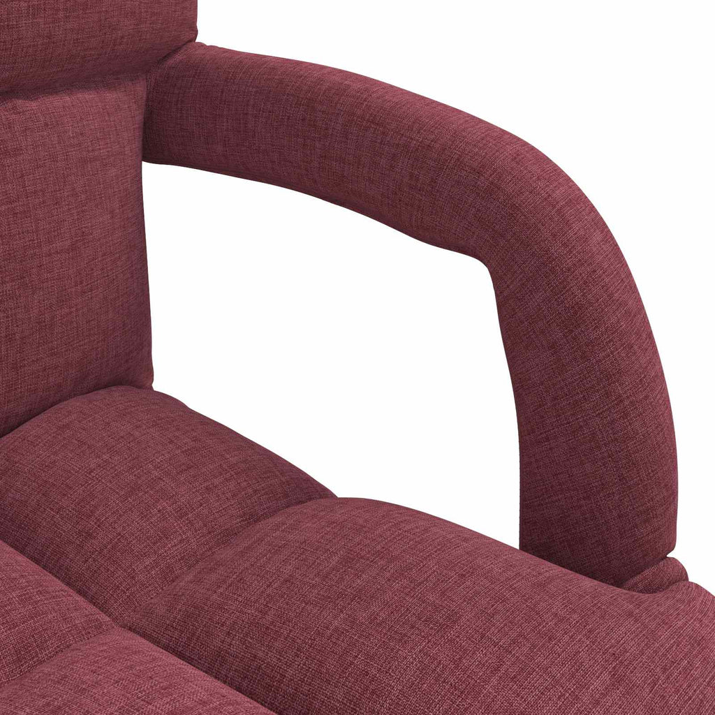 vidaXL Regulowany fotel na podłodze z podłokietnikami Czerwone wino