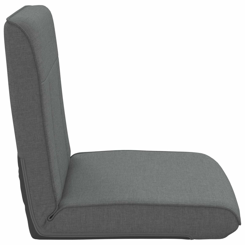 vidaXL Regulowany fotel na podłogę ciemnoszary tkanina
