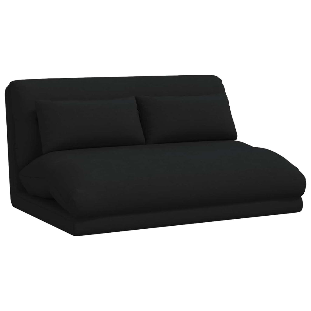 vidaXL Regulowany fotel na podłogę Czarny tkanina
