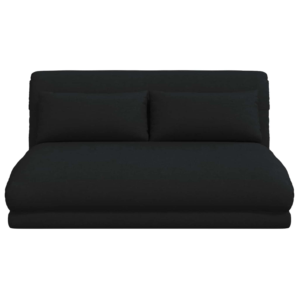vidaXL Regulowany fotel na podłogę Czarny tkanina
