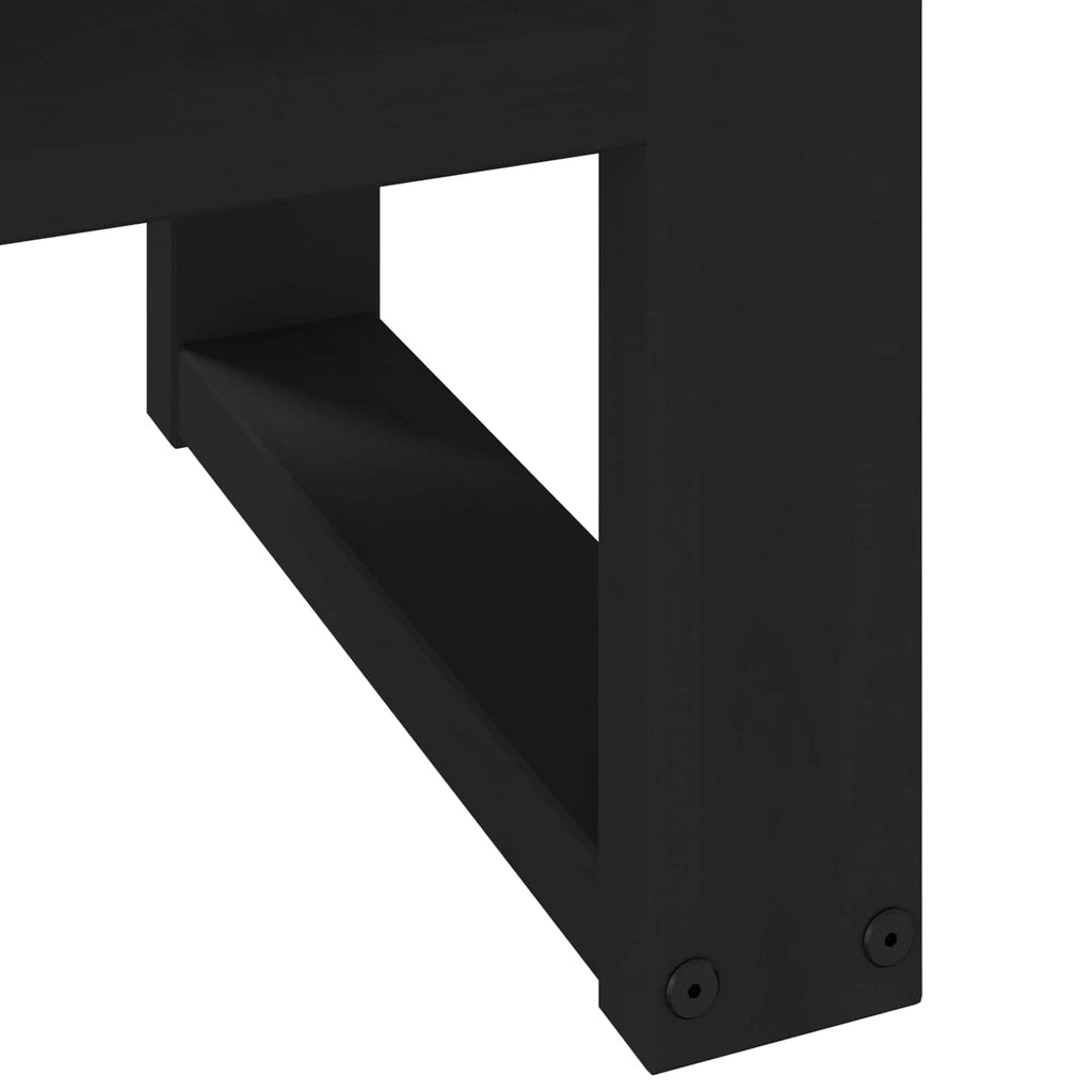 vidaXL Stolik kawowy NOAIN Czarny 119 x 60 x 40 cm Lite drewno sosnowe