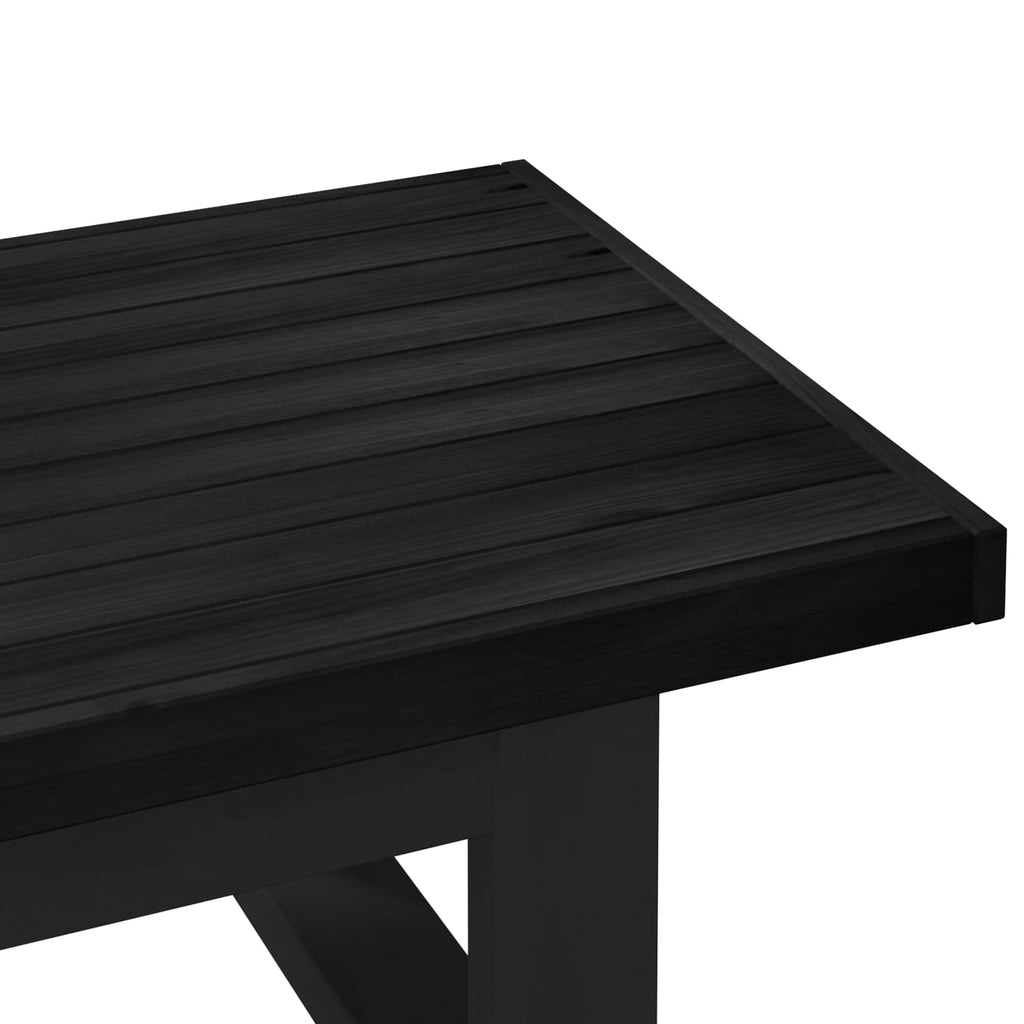 vidaXL Stolik kawowy NOAIN Czarny 119 x 60 x 40 cm Lite drewno sosnowe