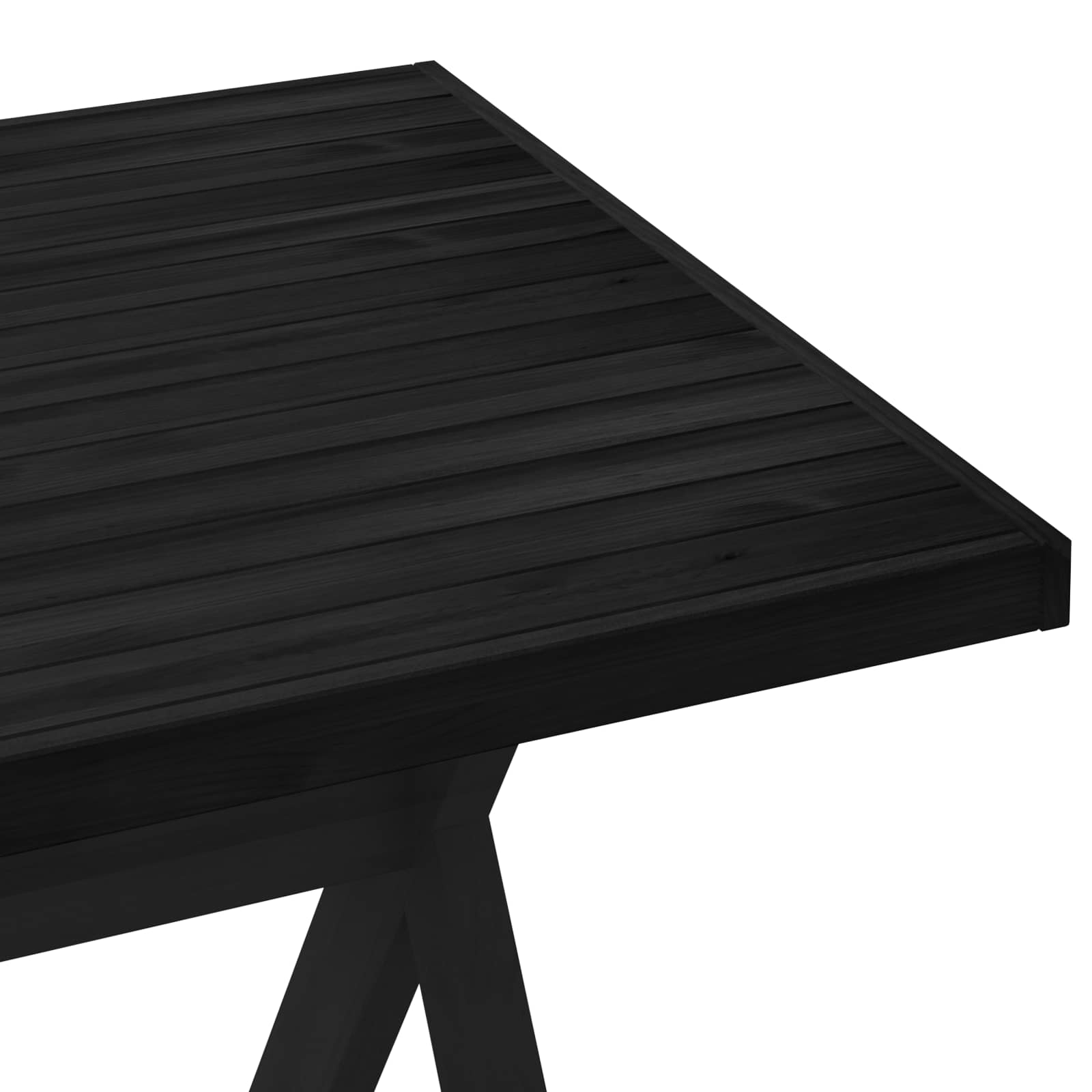 vidaXL Stół jadalny NOAIN 160 cm Lite drewno sosnowe Czarny