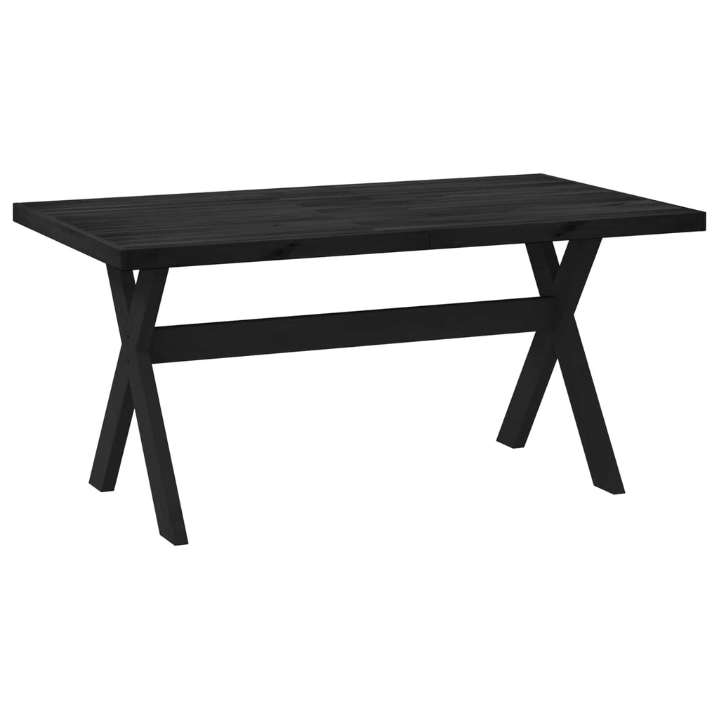 vidaXL Stół jadalny NOAIN 160 cm Lite drewno sosnowe Czarny