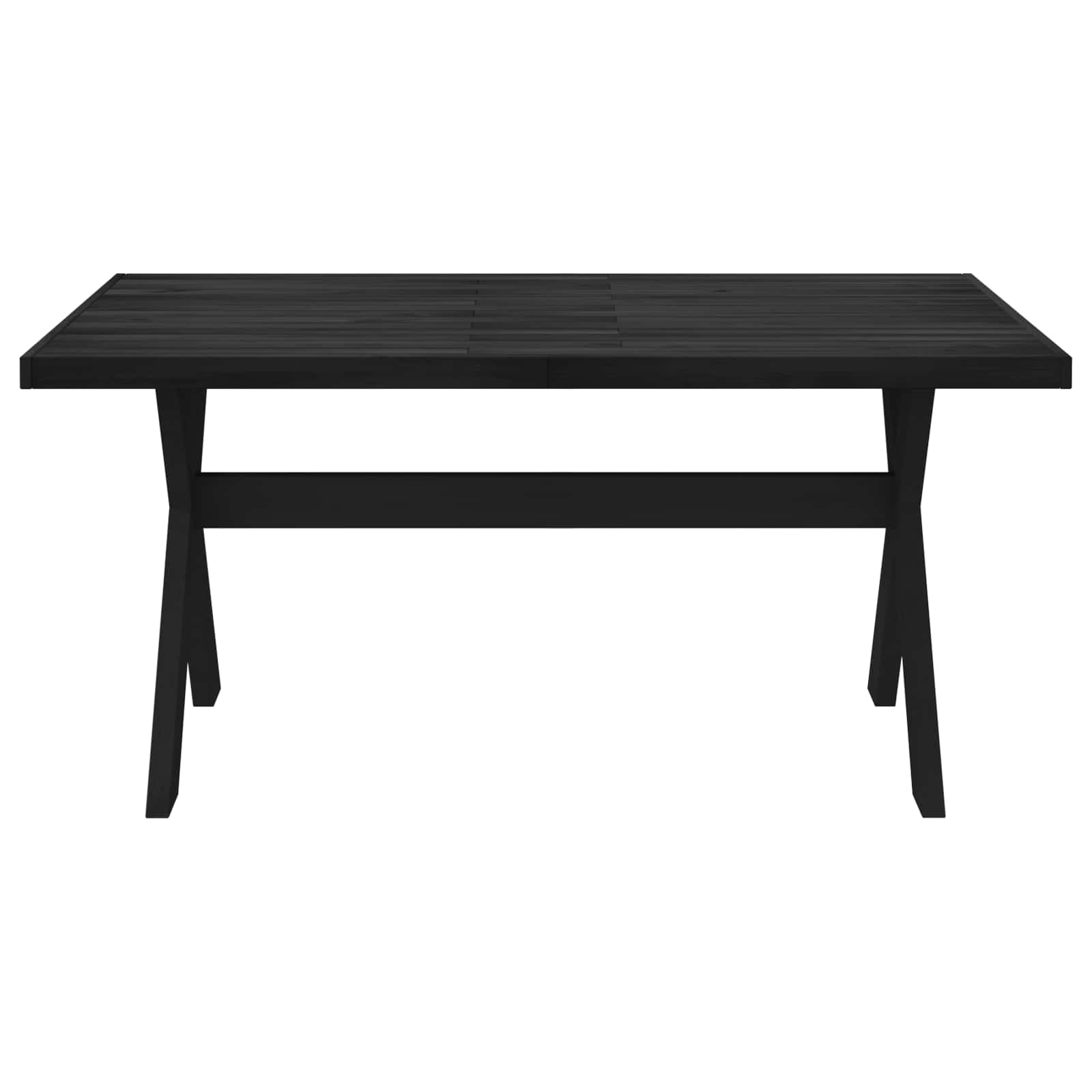 vidaXL Stół jadalny NOAIN 160 cm Lite drewno sosnowe Czarny