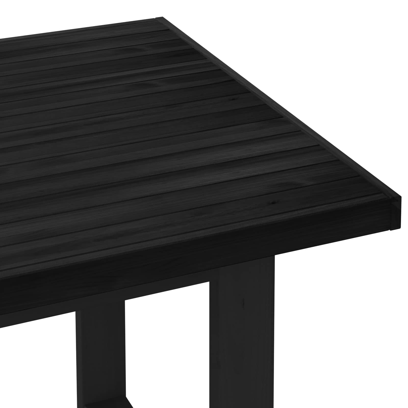 vidaXL Stół jadalny NOAIN 160 cm Lite drewno sosnowe Czarny