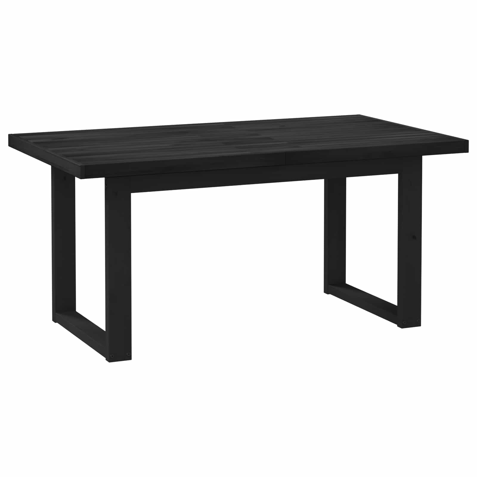 vidaXL Stół jadalny NOAIN 160 cm Lite drewno sosnowe Czarny