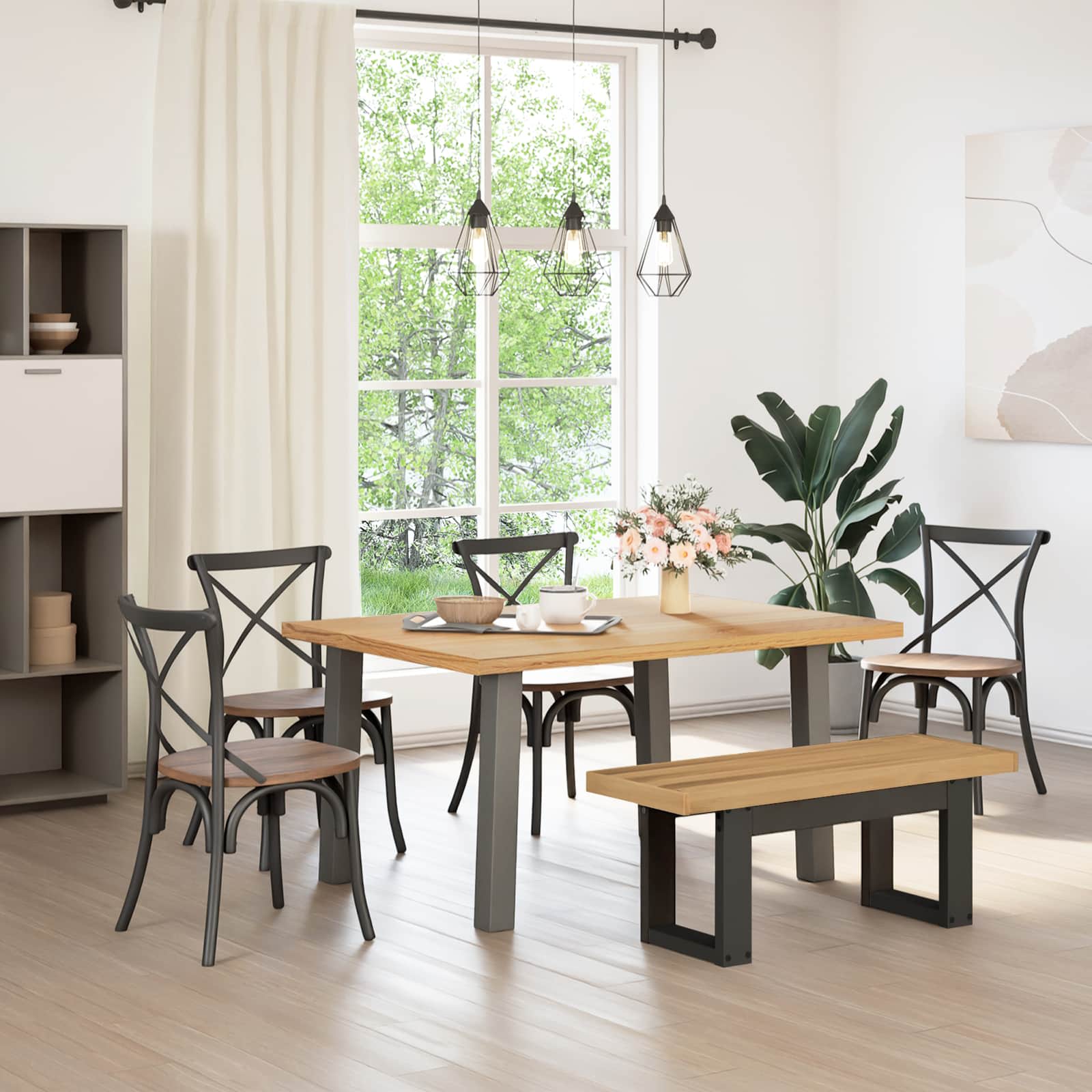 vidaXL Ławka jadalniana NOAIN 120 x 41 x 45 cm Lite drewno sosnowe