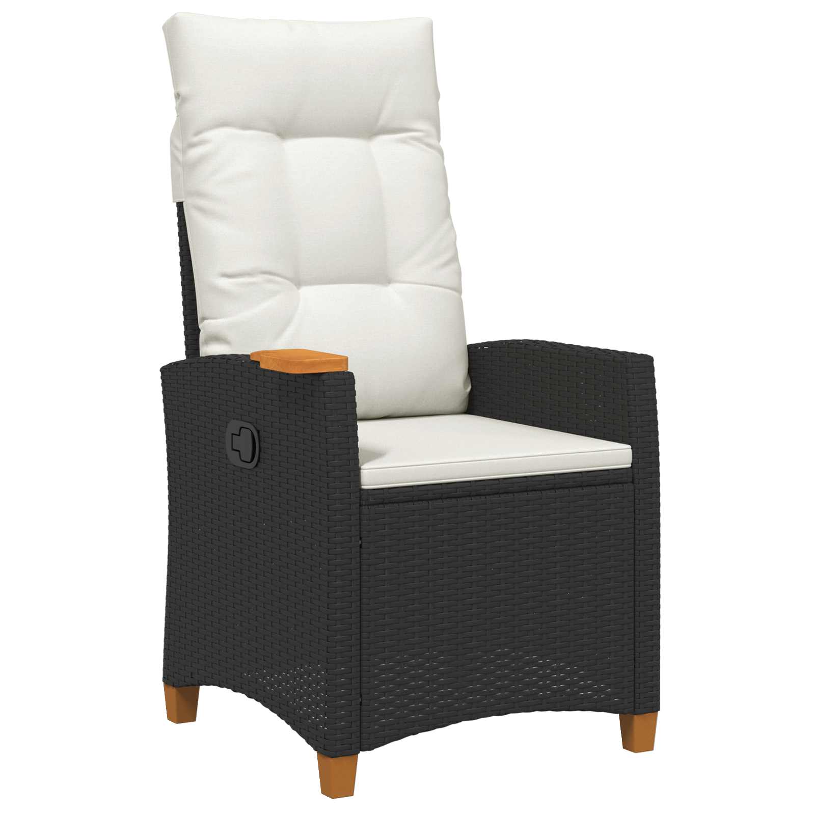vidaXL Fotel z regulowanym oparciem i tacą na napoje 62 x 64 x 112 cm