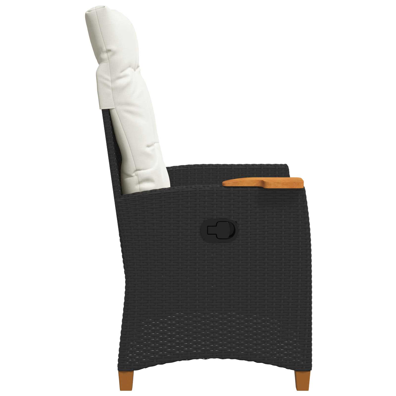 vidaXL Fotel z regulowanym oparciem i tacą na napoje 62 x 64 x 112 cm