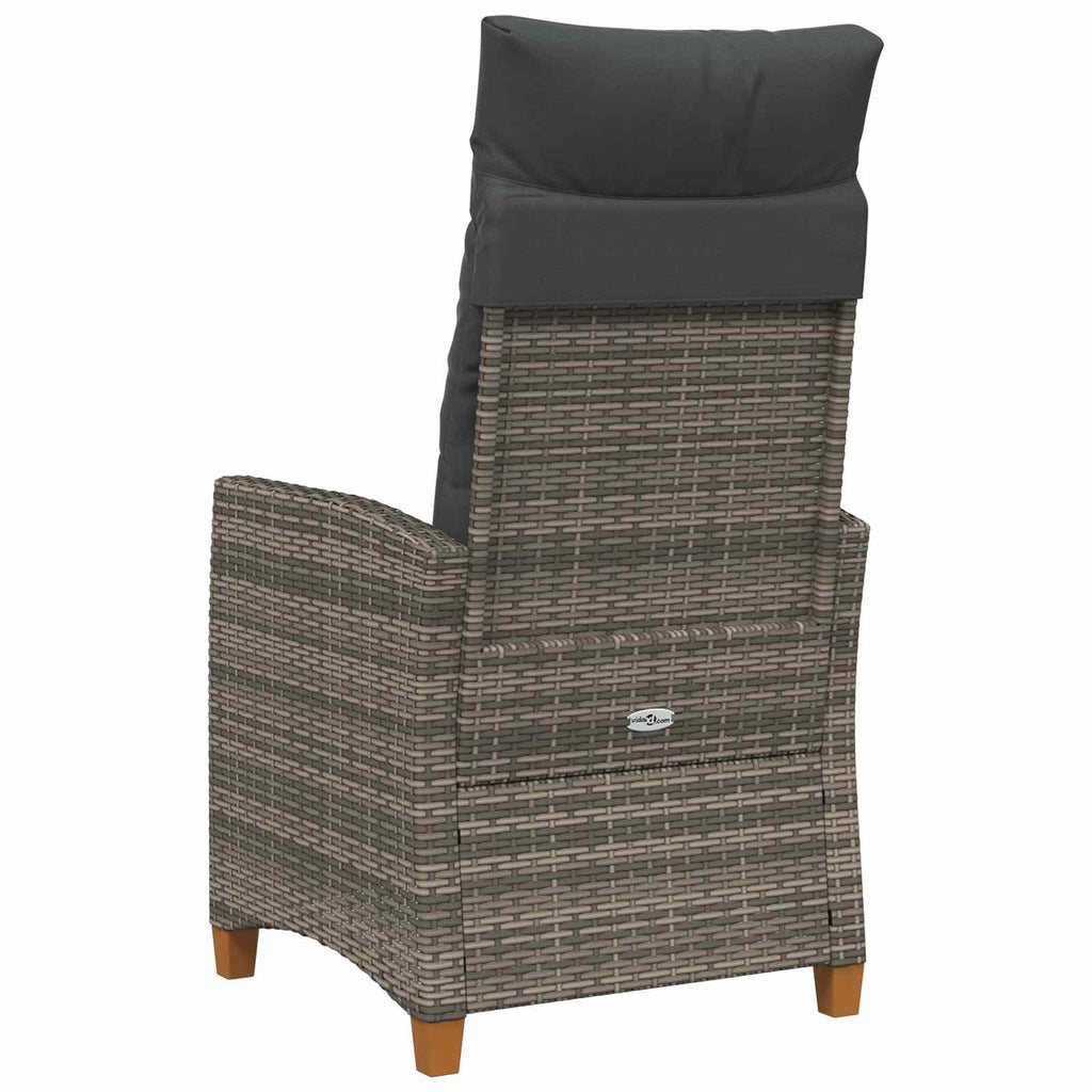 vidaXL Fotel z regulowanym oparciem i tacą na napoje 62 x 64 x 112 cm