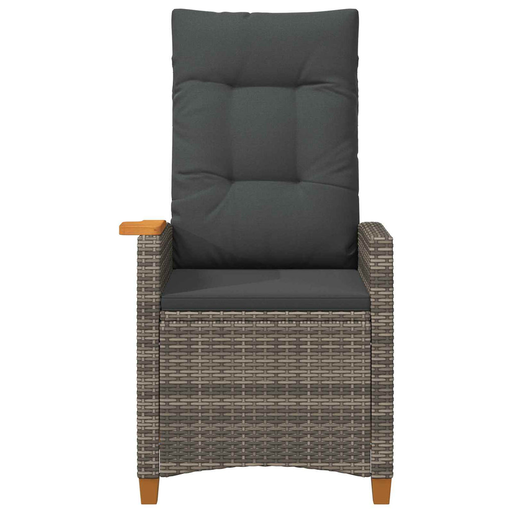 vidaXL Fotel z regulowanym oparciem i tacą na napoje 62 x 64 x 112 cm