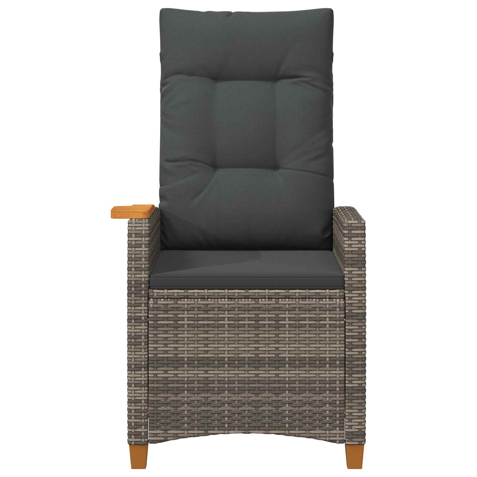 vidaXL Fotel z regulowanym oparciem i tacą na napoje 62 x 64 x 112 cm