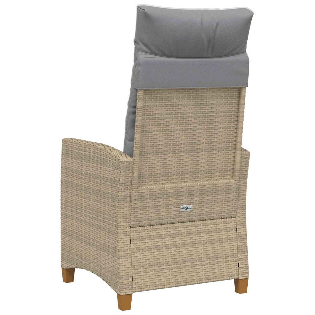 vidaXL Fotel z regulowanym oparciem i tacą na napoje 62 x 64 x 112 cm