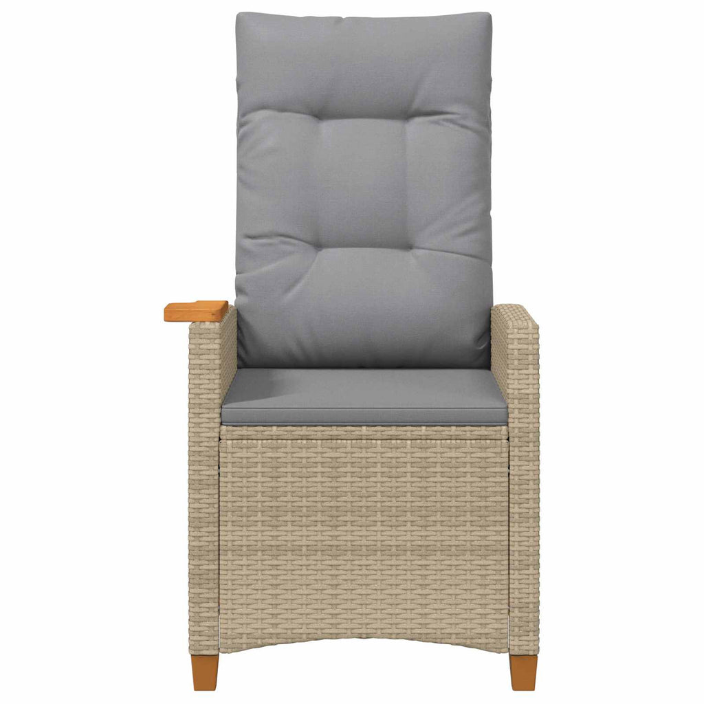 vidaXL Fotel z regulowanym oparciem i tacą na napoje 62 x 64 x 112 cm