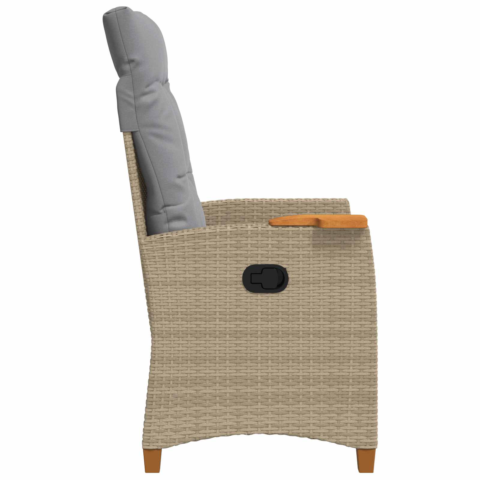 vidaXL Fotel z regulowanym oparciem i tacą na napoje 62 x 64 x 112 cm
