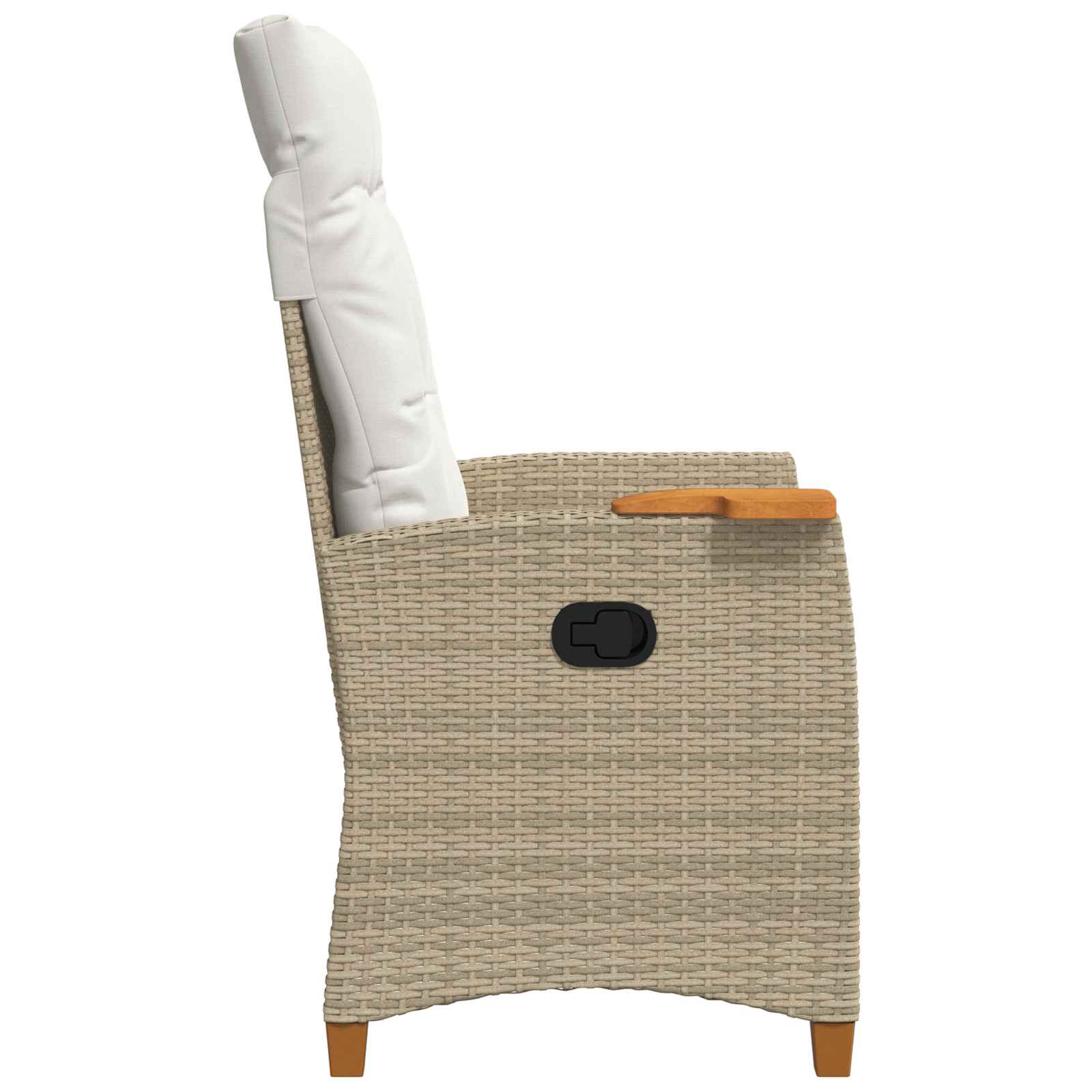 vidaXL Fotel z regulowanym oparciem i tacą na napoje 62 x 64 x 112 cm