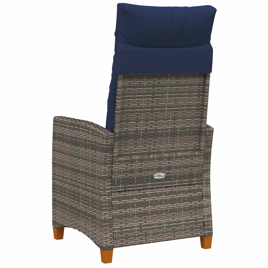 vidaXL Fotel z regulowanym oparciem i tacą na napoje 62 x 64 x 112 cm