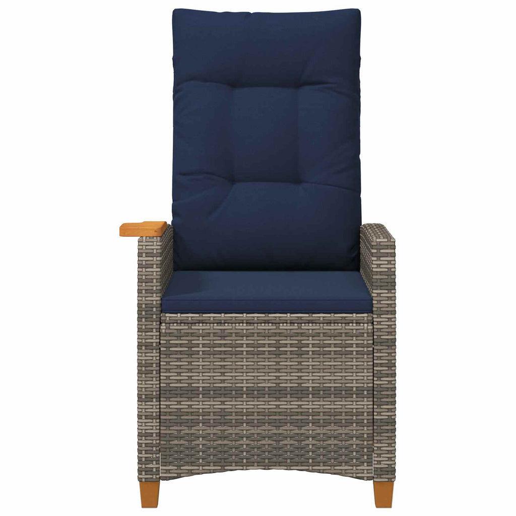 vidaXL Fotel z regulowanym oparciem i tacą na napoje 62 x 64 x 112 cm