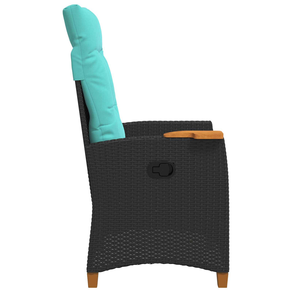vidaXL Fotel z regulowanym oparciem i tacą na napoje 62 x 64 x 112 cm