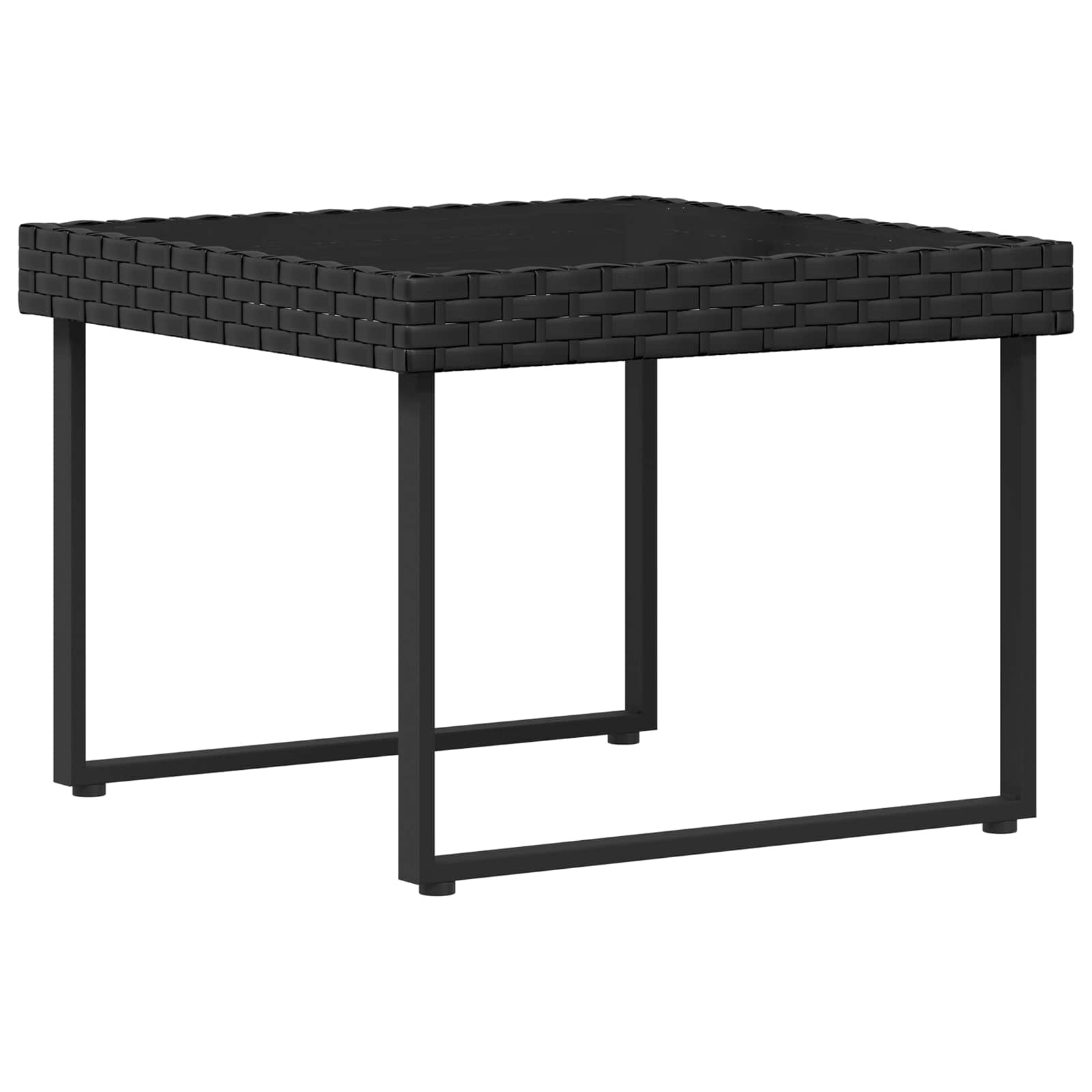 vidaXL Zestaw Sof na Ogród 2 pcs Czarny i kremowy Poli Rattan Stal