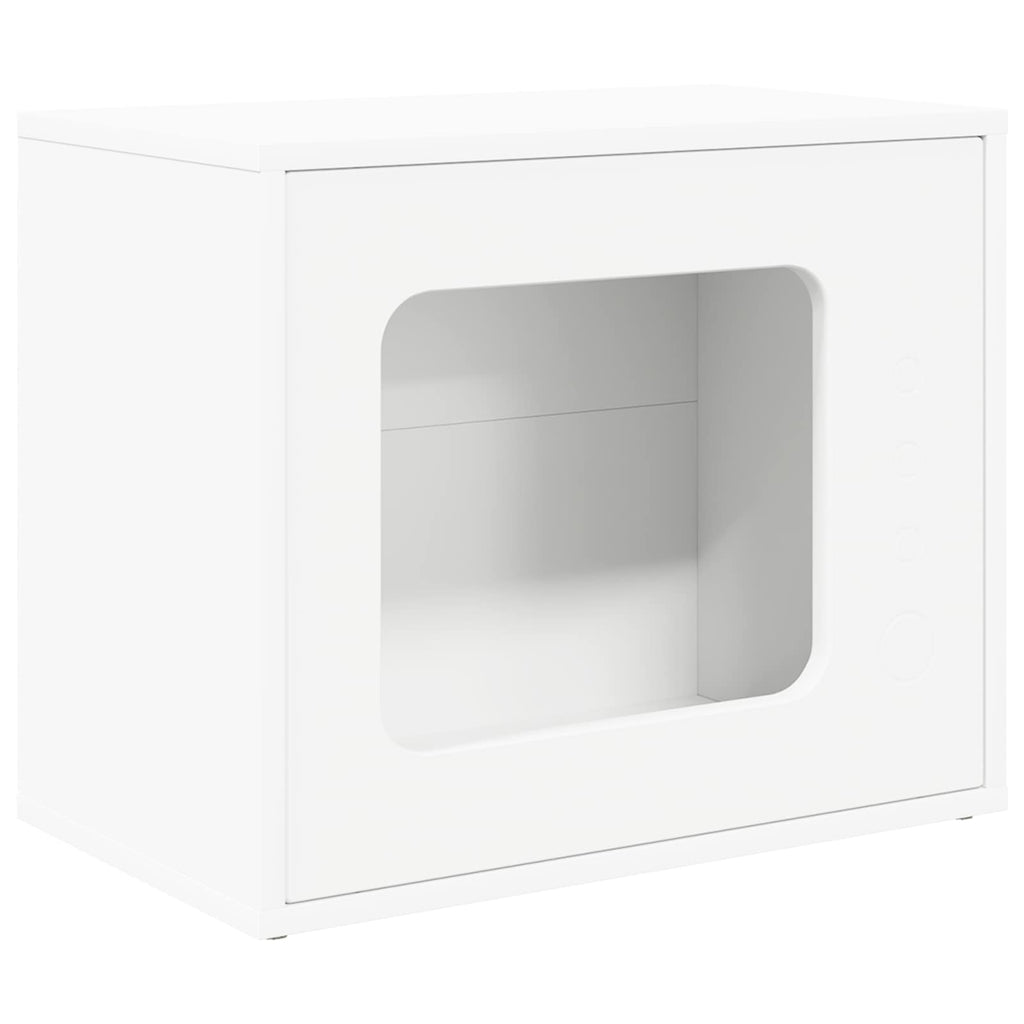 vidaXL Koty Dom Biały 51 x 30 x 42 cm Materiał drewnopochodny