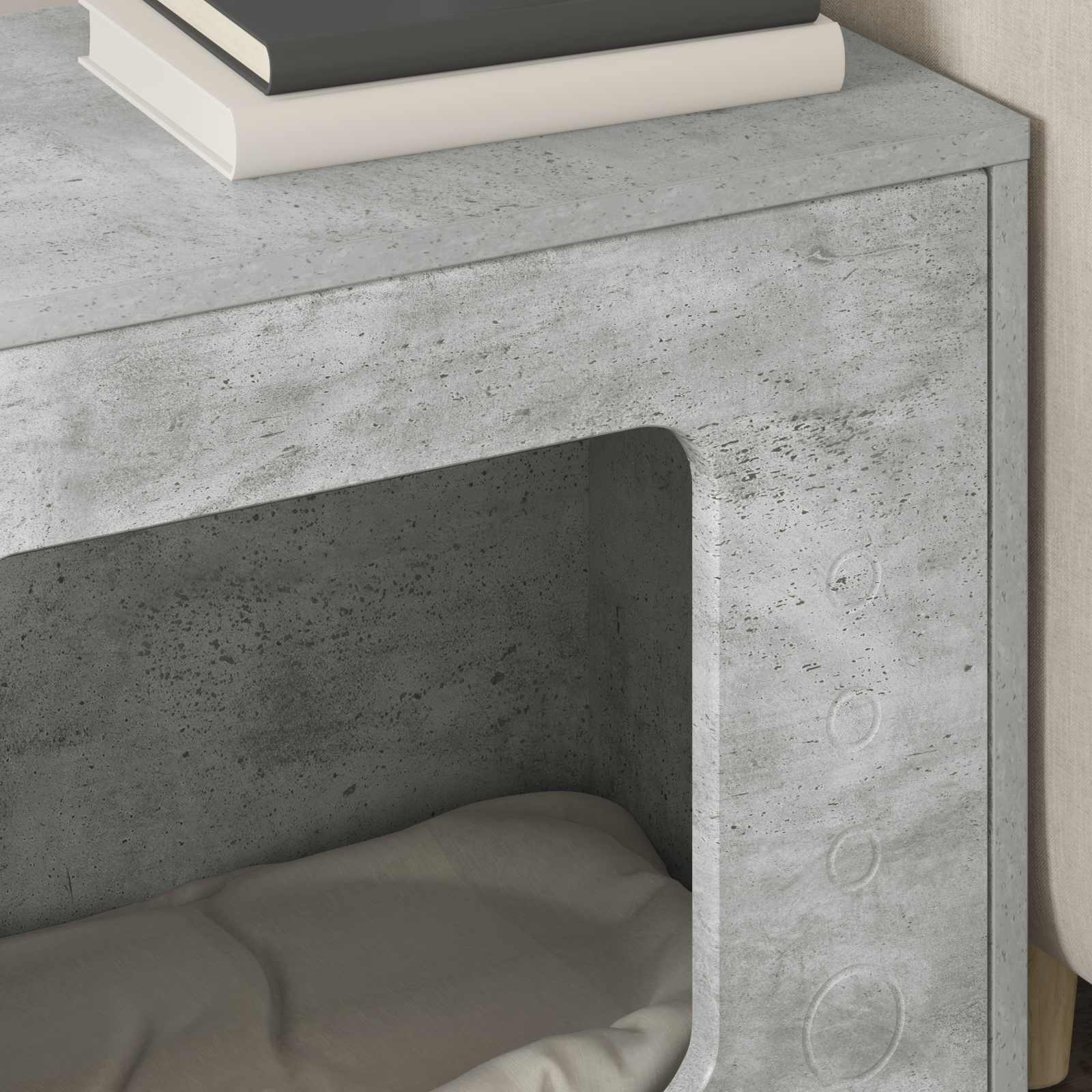 vidaXL Koty Dom Betonowy 51 x 30 x 42,5 cm Materiał drewnopochodny