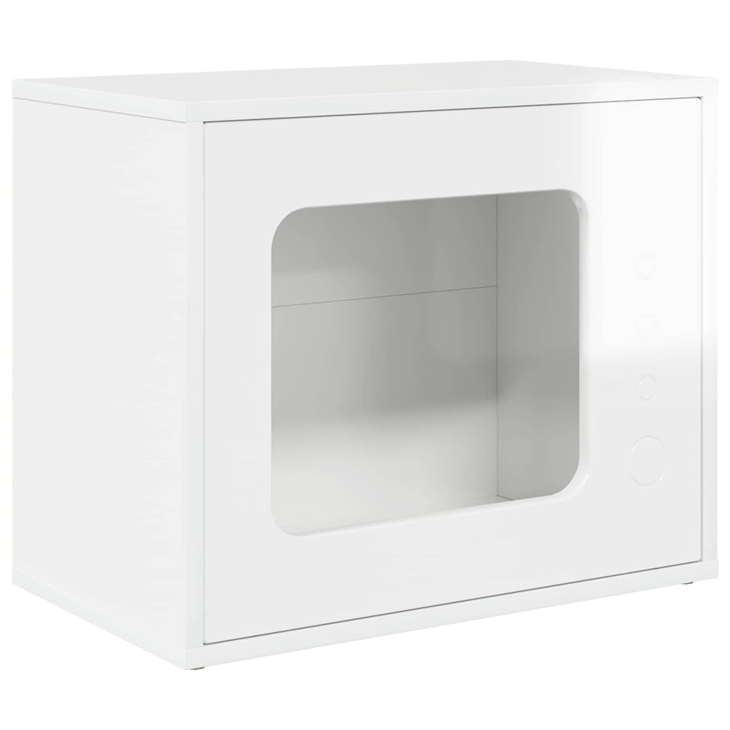 vidaXL Koty Dom Błyszcząca biel 51 x 30 x 42,5 cm