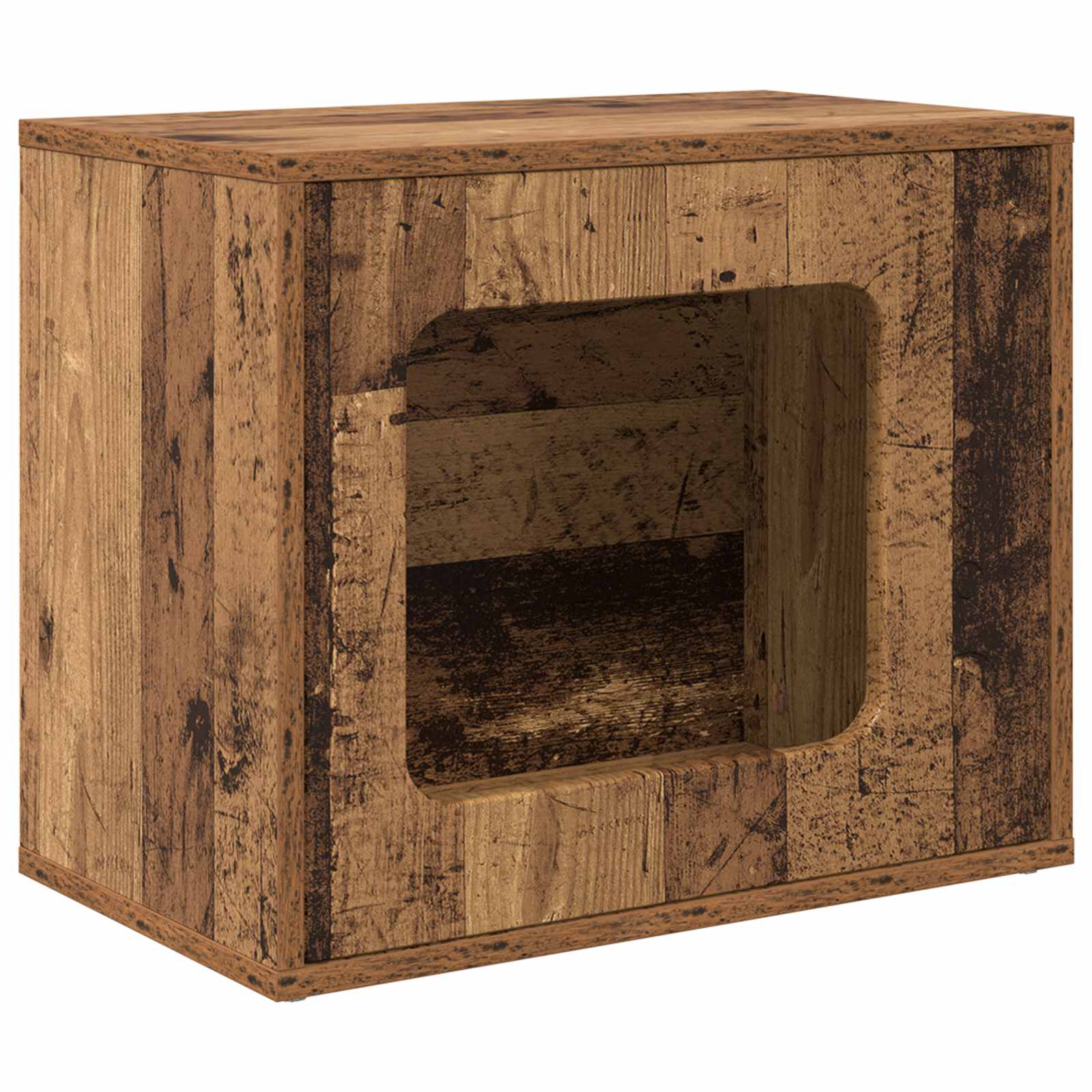 vidaXL Koty Dom Stare drewno 51 x 30 x 42,5 cm Materiał drewnopochodny