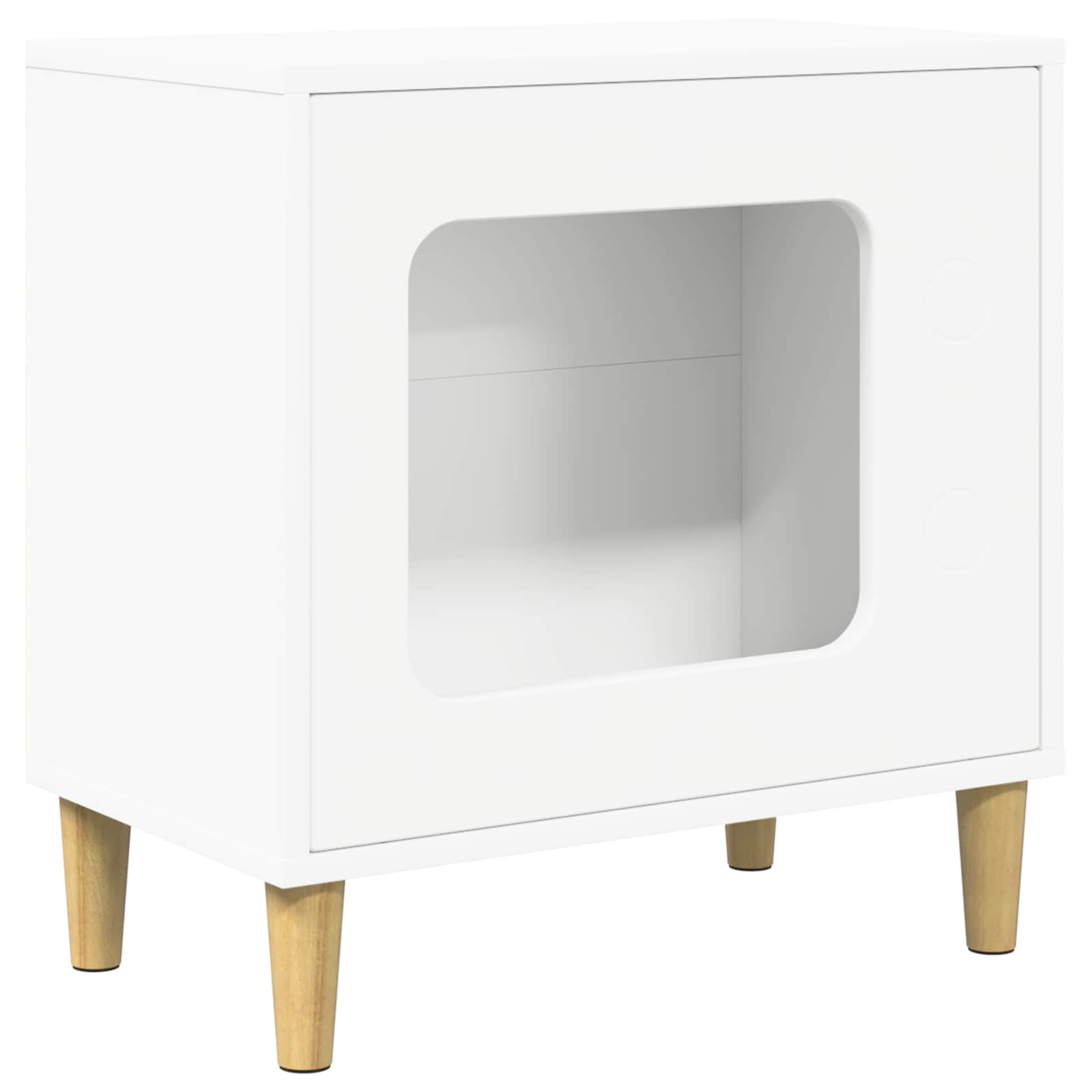 vidaXL Koty Dom Biały 51 x 30 x 52 cm Materiał drewnopochodny