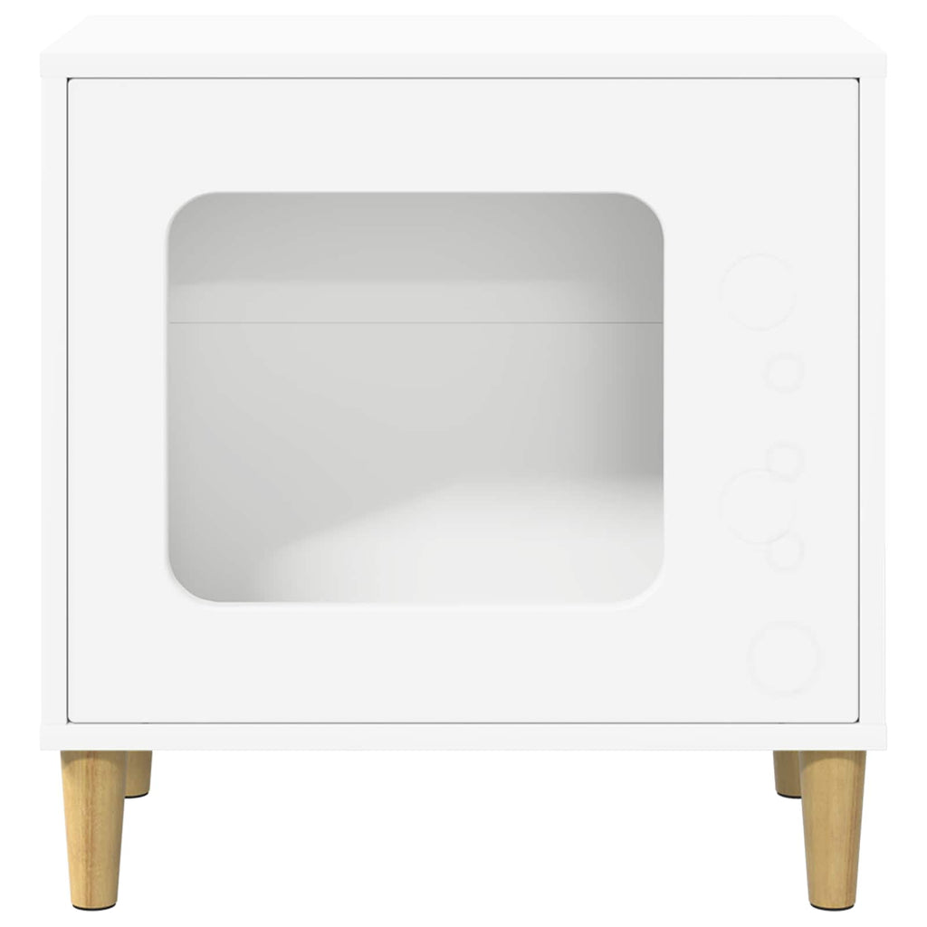 vidaXL Koty Dom Biały 51 x 30 x 52 cm Materiał drewnopochodny