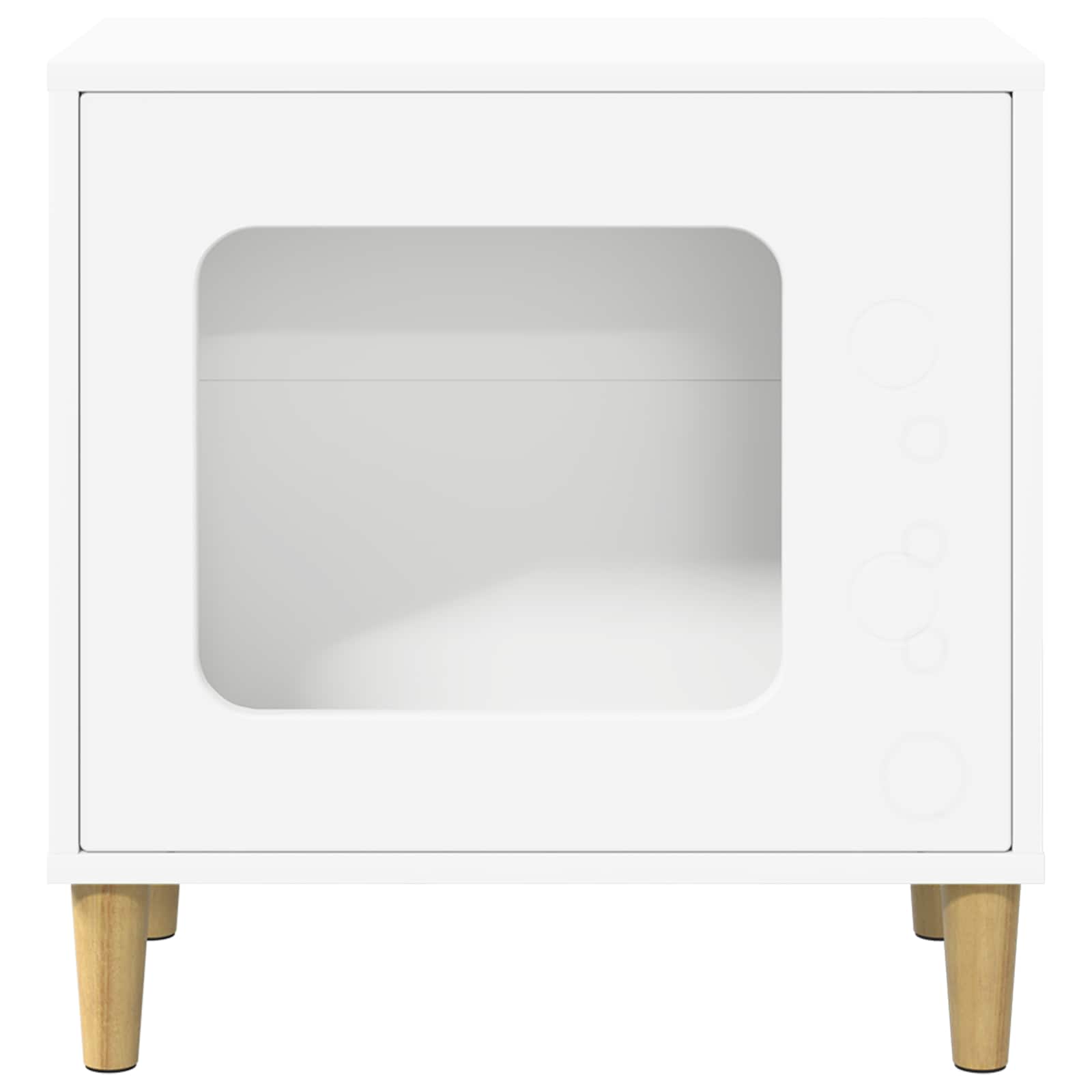 vidaXL Koty Dom Biały 51 x 30 x 52 cm Materiał drewnopochodny