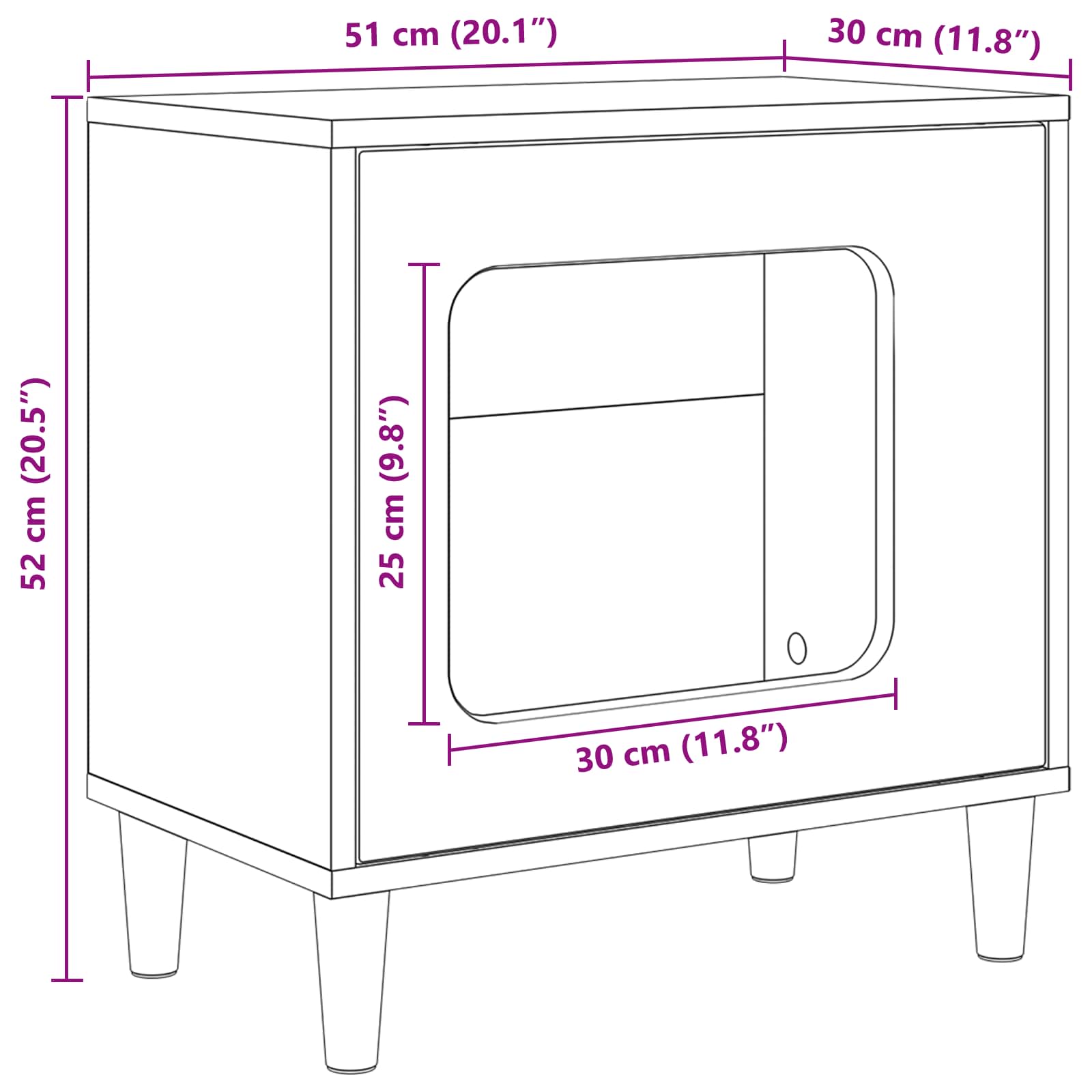 vidaXL Koty Dom Biały 51 x 30 x 52 cm Materiał drewnopochodny