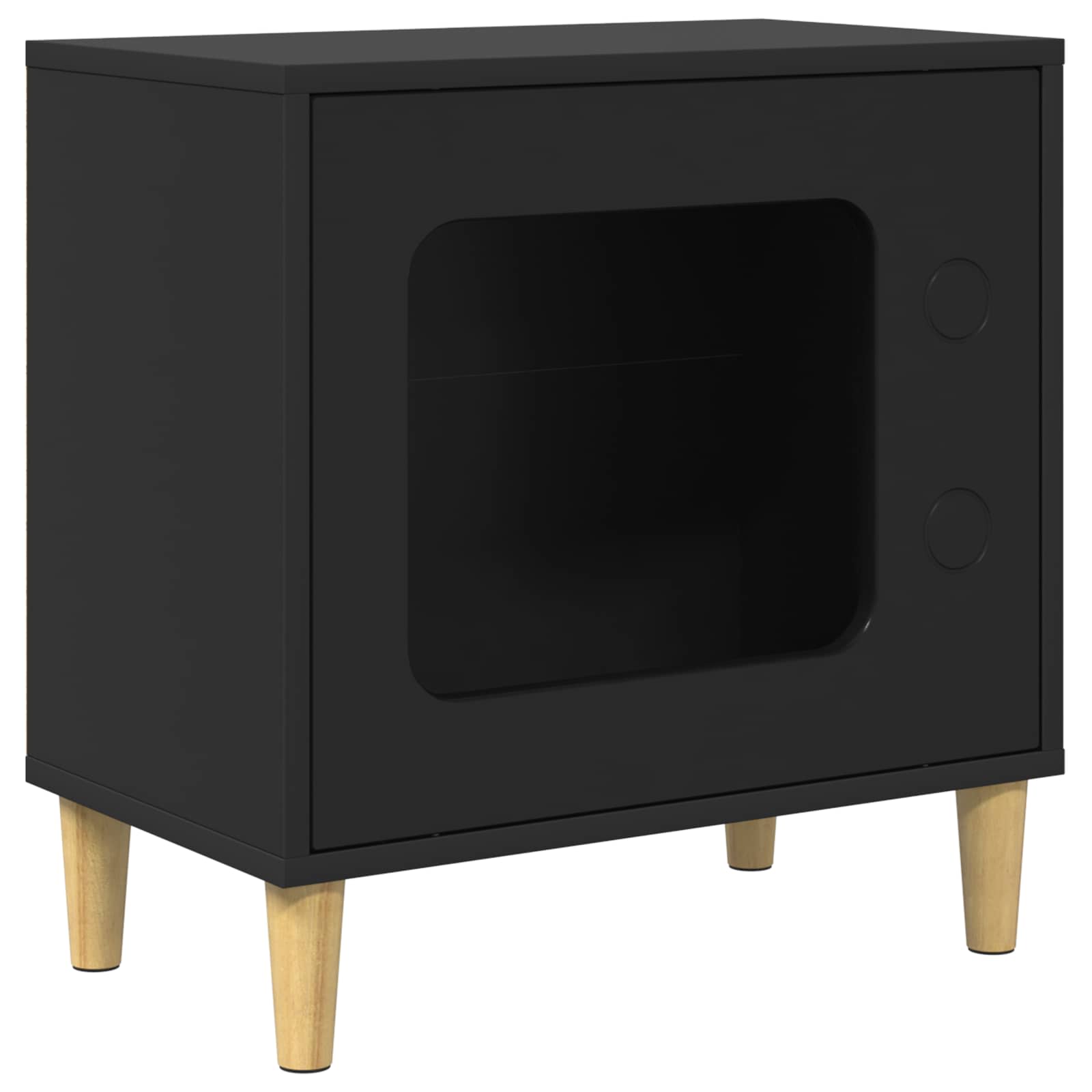 vidaXL Koty Dom Czarny 51 x 30 x 52 cm Materiał drewnopochodny