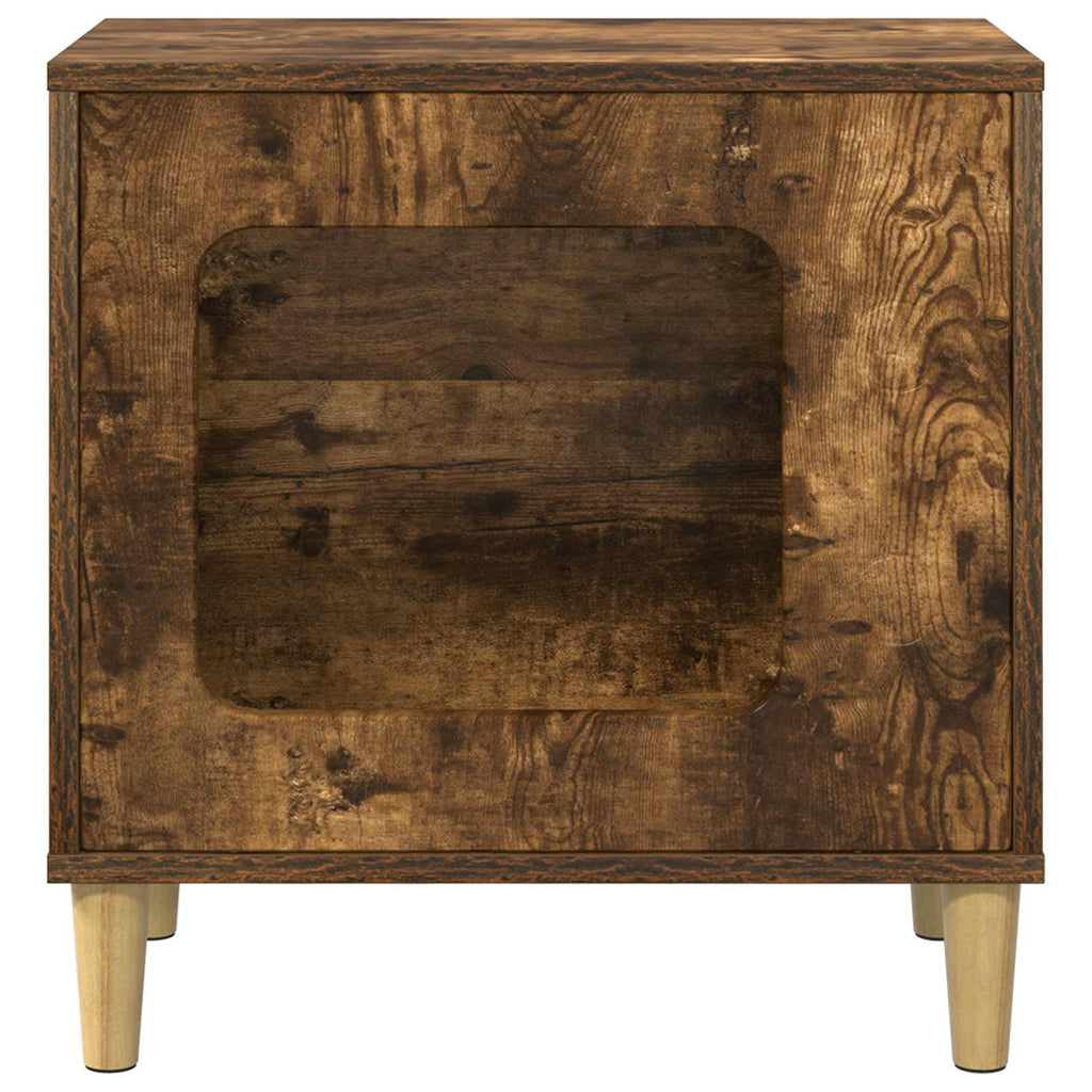 vidaXL Koty Dom Dąb wędzony 51 x 30 x 52 cm Materiał drewnopochodny