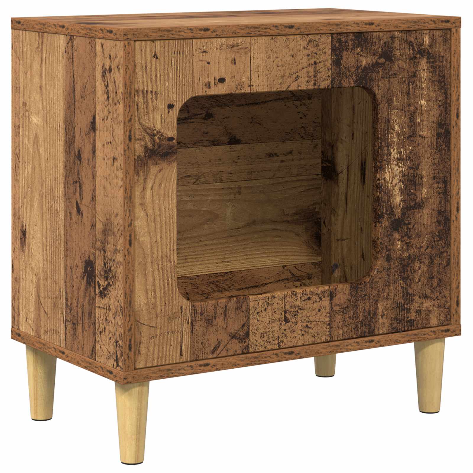 vidaXL Koty Dom Stare drewno 51 x 30 x 52 cm Materiał drewnopochodny