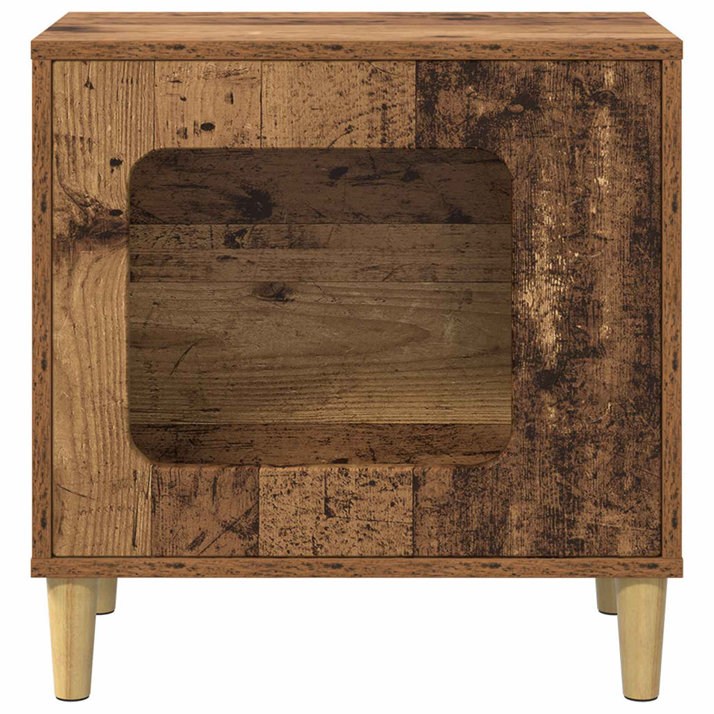 vidaXL Koty Dom Stare drewno 51 x 30 x 52 cm Materiał drewnopochodny